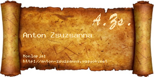 Anton Zsuzsanna névjegykártya